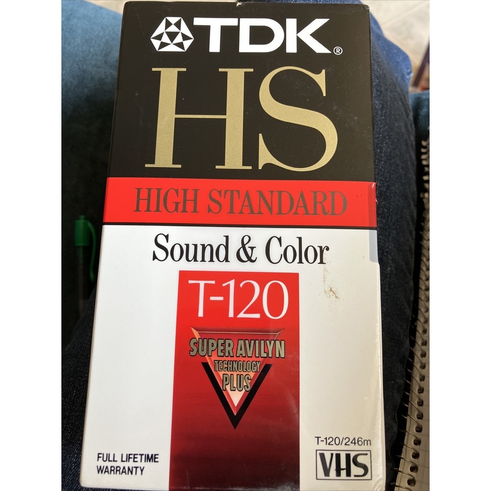 TDK HS High Standard T-120 VHS Blank Video Tape New Factory Sealed‎ Package